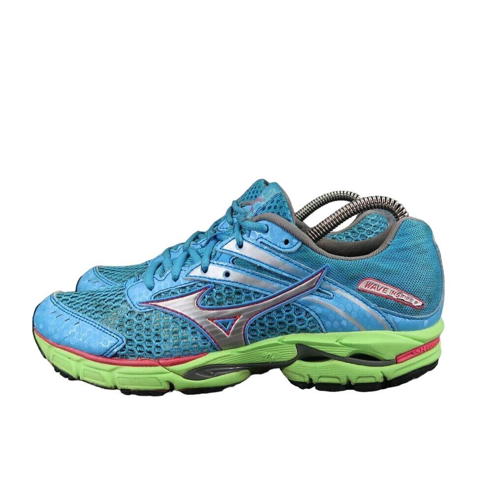 Mizuno Shoes Womens 8 Athletic Running Wave Inspire 9 Sport Trainer Active Blue - Picture 5 of 13